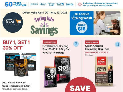 Tisol Pet Nutrition And Supply Stores Flyer Thumbnail