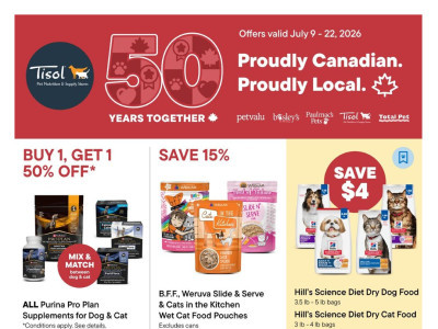 Thumbnail - Tisol Pet Nutrition And Supply Stores flyers Flyer