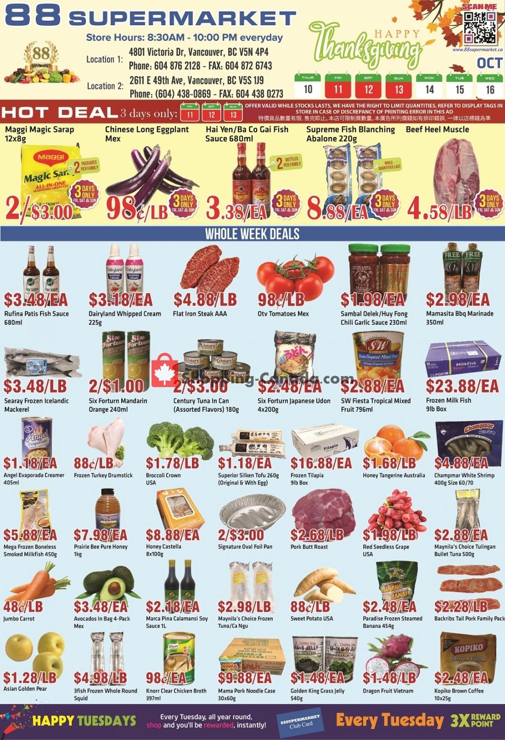 88 Supermarket flyer from Thursday October 10, 2019 to Wednesday October 16, 2019 - page 1