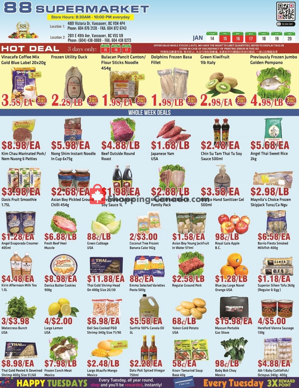 88 Supermarket flyer from Thursday January 14, 2021 to Wednesday January 20, 2021 - page 1