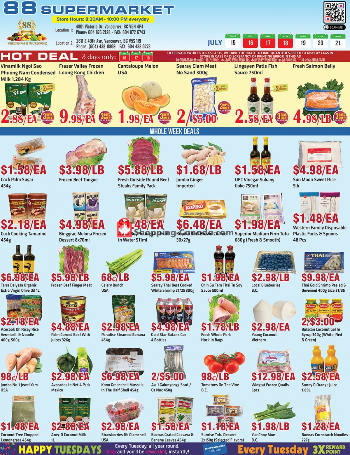88 Supermarket flyer from Thursday July 15, 2021 to Wednesday July 21, 2021 - page 1