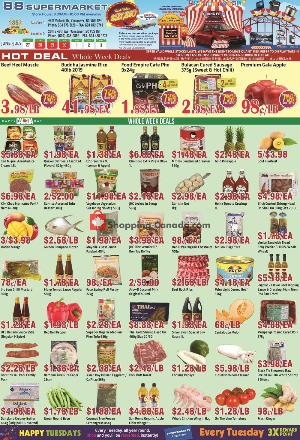 88 Supermarket flyer from Thursday June 27, 2019 to Wednesday July 3, 2019 - page 1