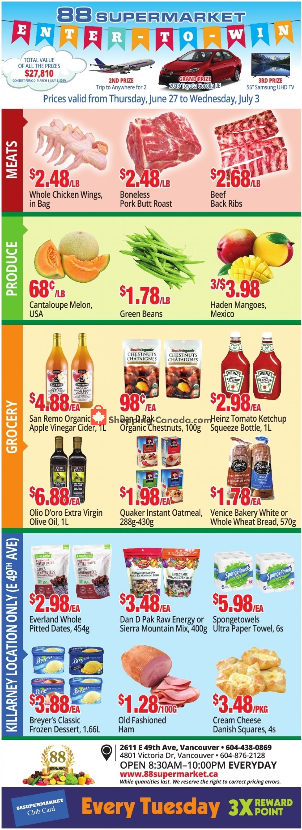 88 Supermarket flyer from Thursday June 27, 2019 to Wednesday July 3, 2019 - page 2