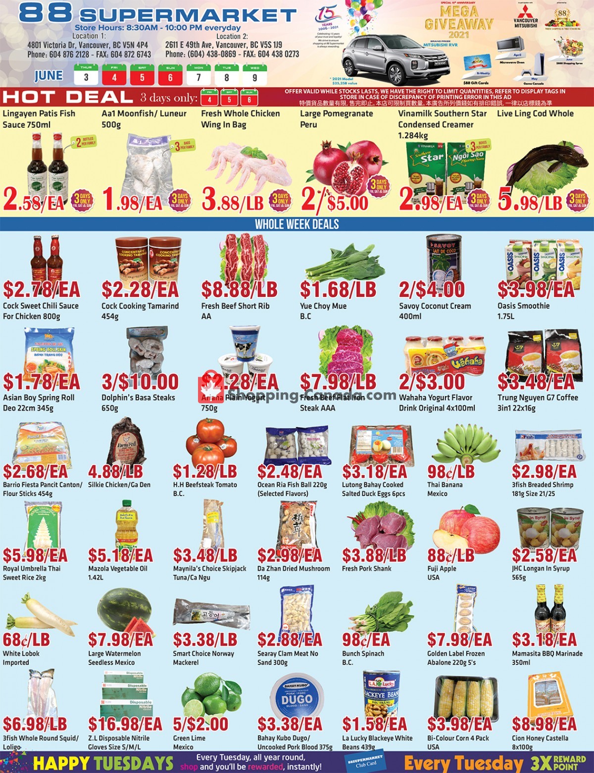 88 Supermarket flyer from Thursday June 3, 2021 to Wednesday June 9, 2021 - page 1