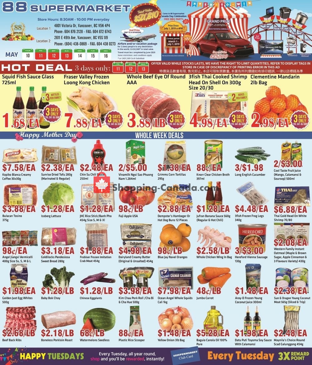 88 Supermarket flyer from Friday May 10, 2019 to Thursday May 16, 2019 - page 1