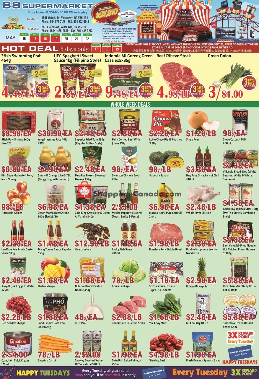 88 Supermarket flyer from Thursday May 16, 2019 to Wednesday May 22, 2019 - page 1