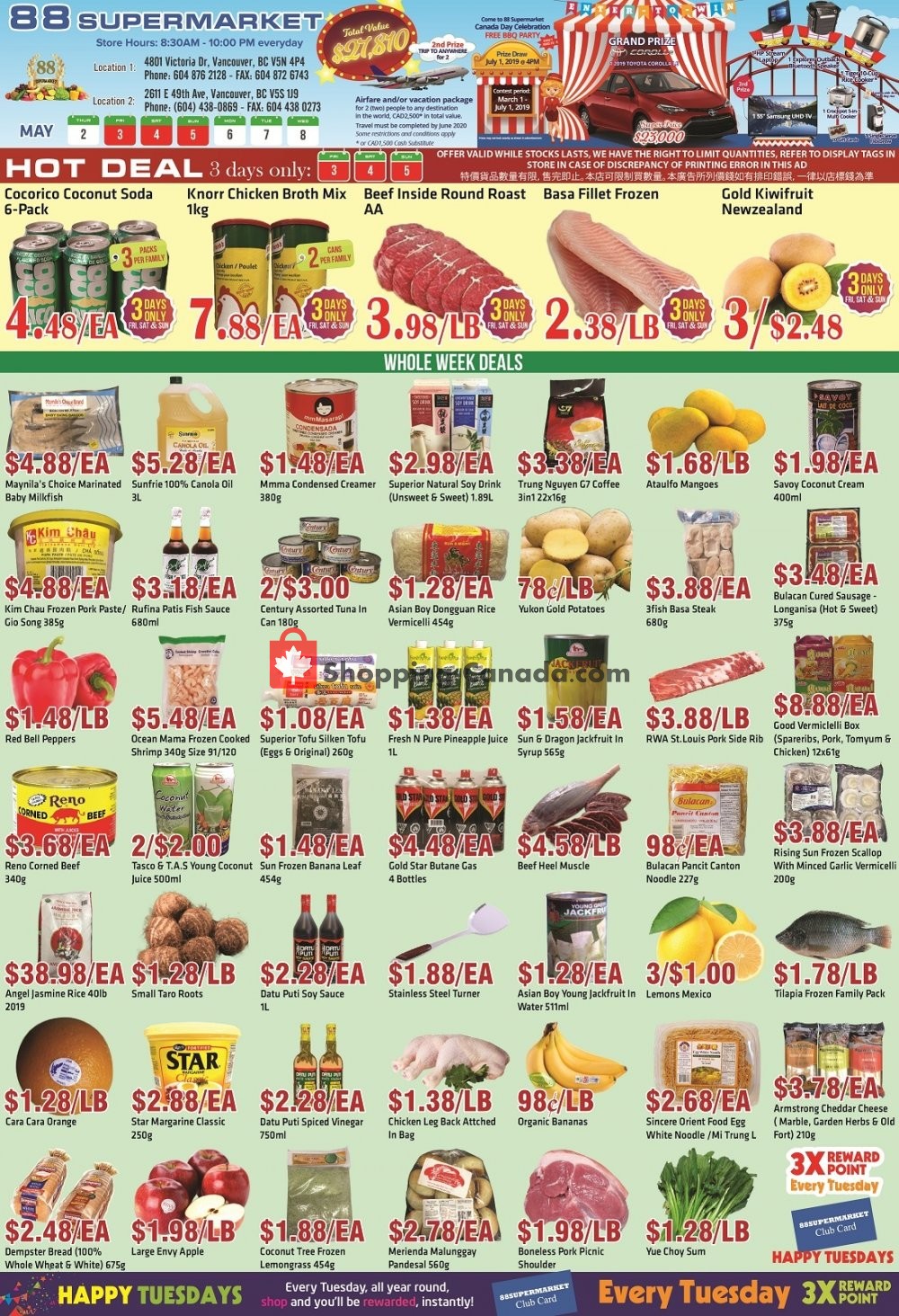 88 Supermarket flyer from Thursday May 2, 2019 to Wednesday May 8, 2019 - page 1