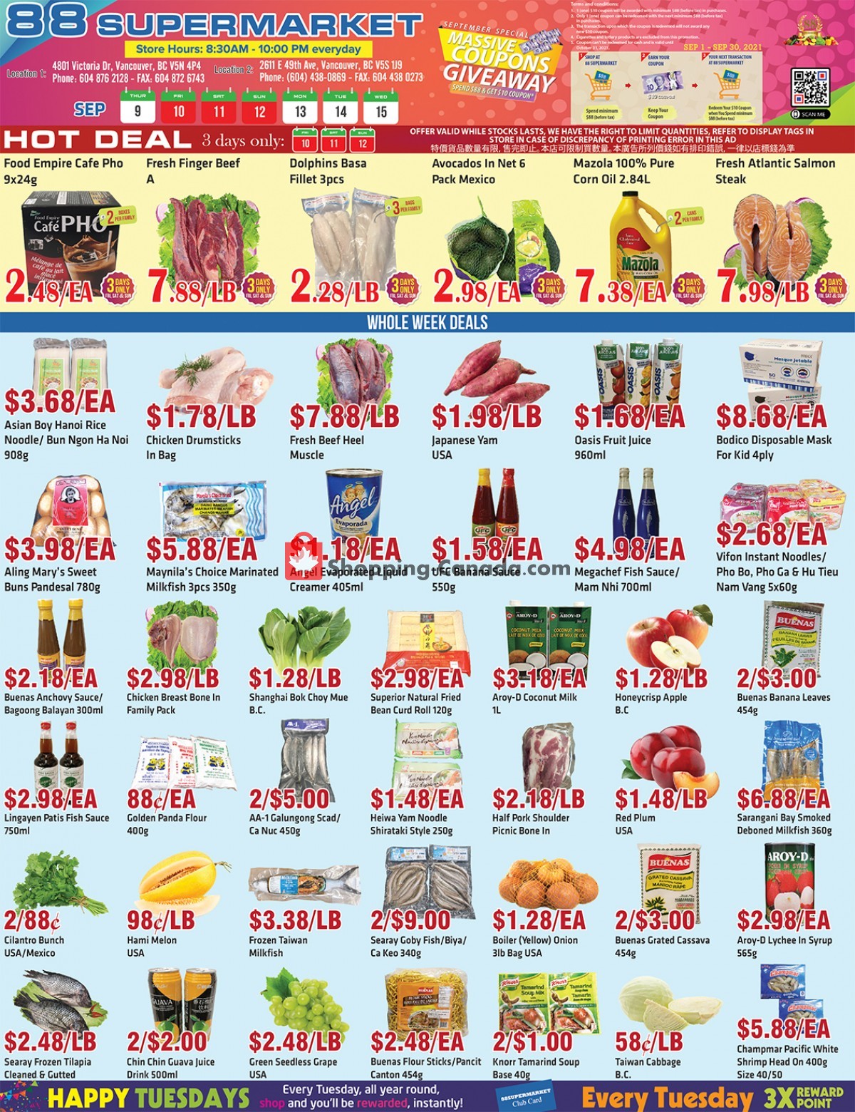 88 Supermarket flyer from Thursday September 9, 2021 to Wednesday September 15, 2021 - page 1