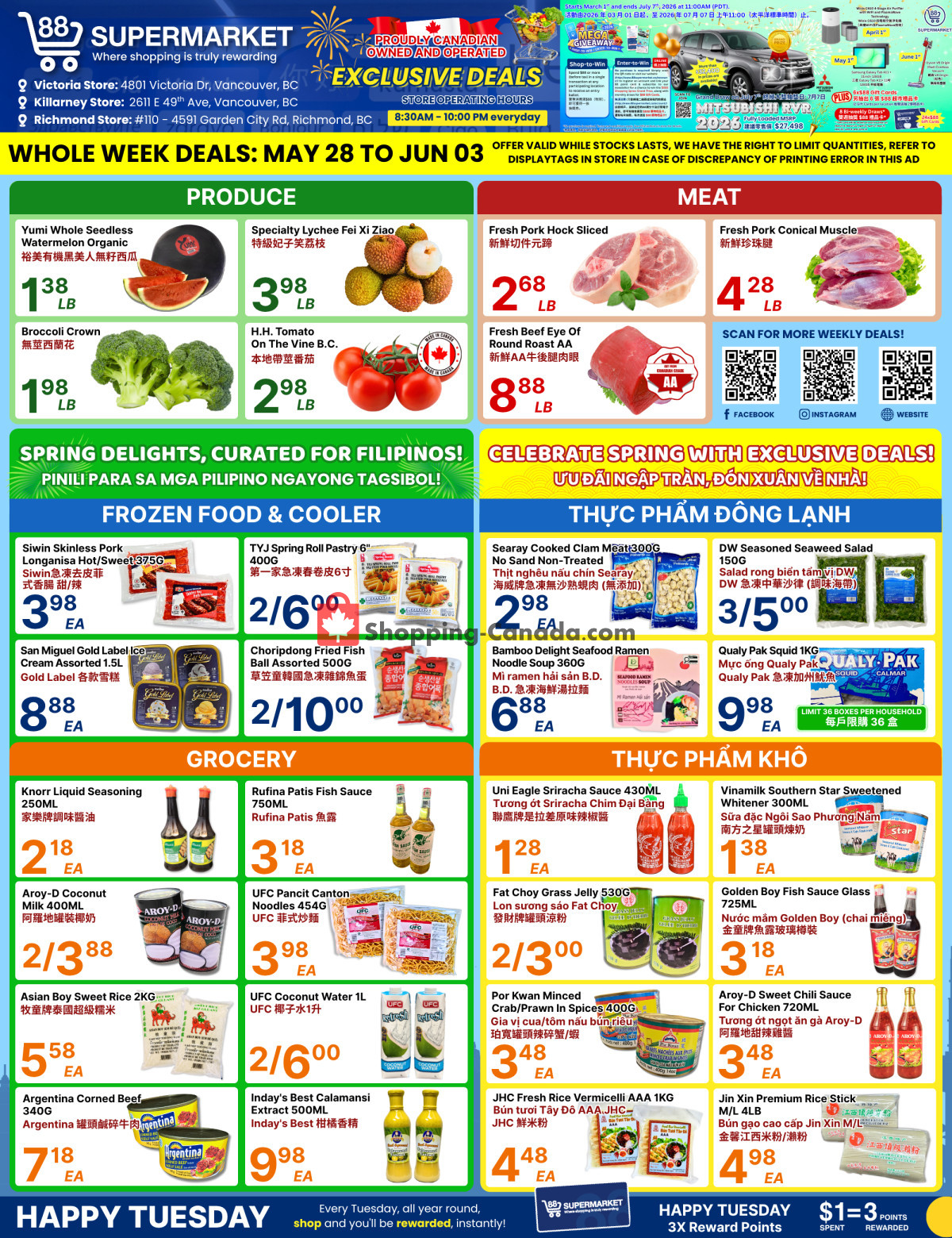 88 Supermarket flyer from Thursday May 28, 2026 to Wednesday June 3, 2026 - page 1