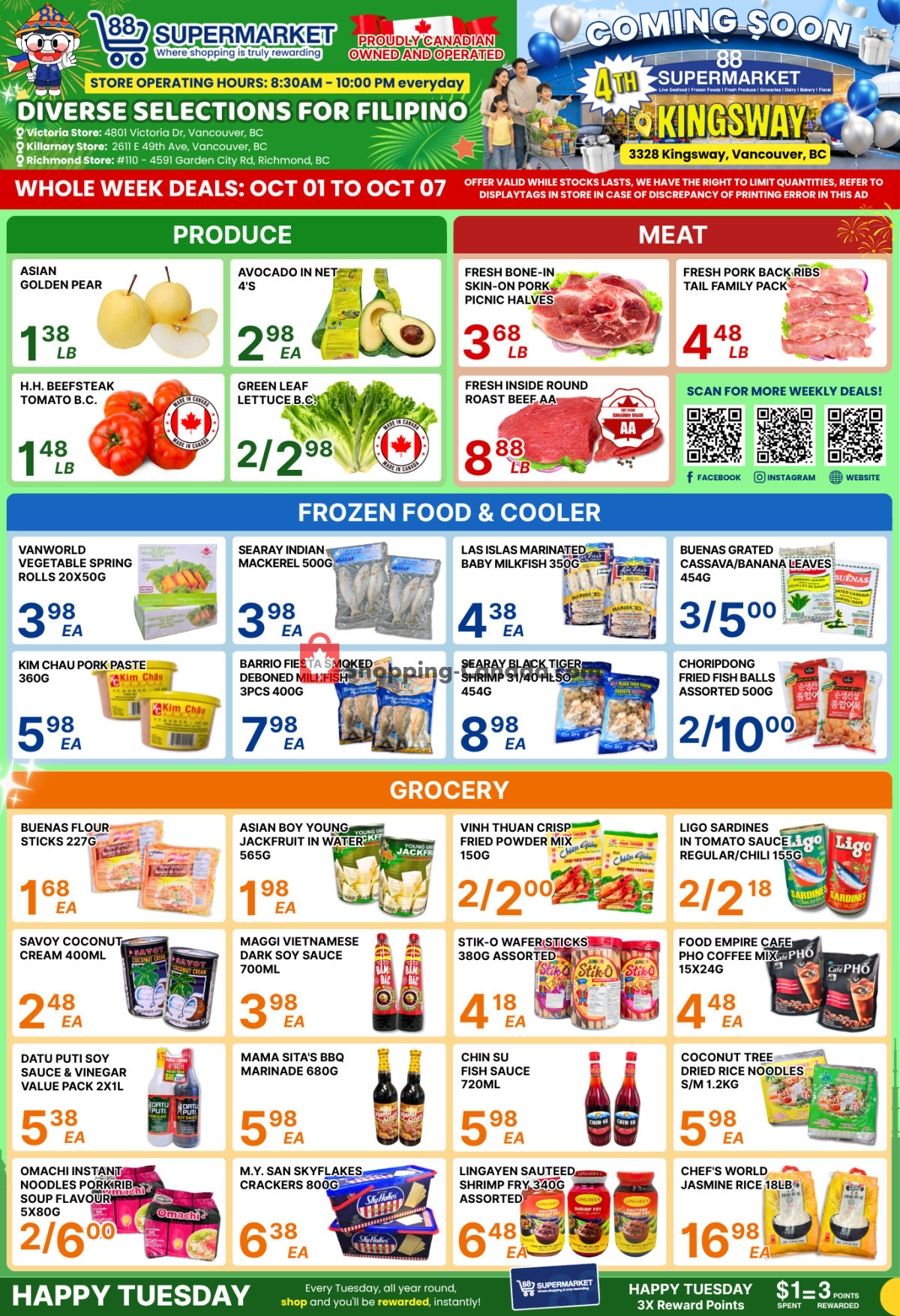 88 Supermarket flyer from Thursday October 1, 2026 to Wednesday October 7, 2026 - page 1