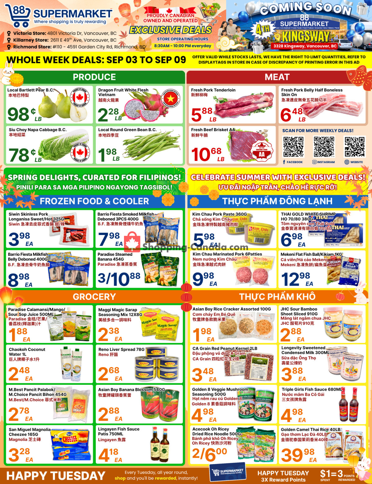 88 Supermarket flyer from Thursday September 3, 2026 to Wednesday September 9, 2026 - page 1