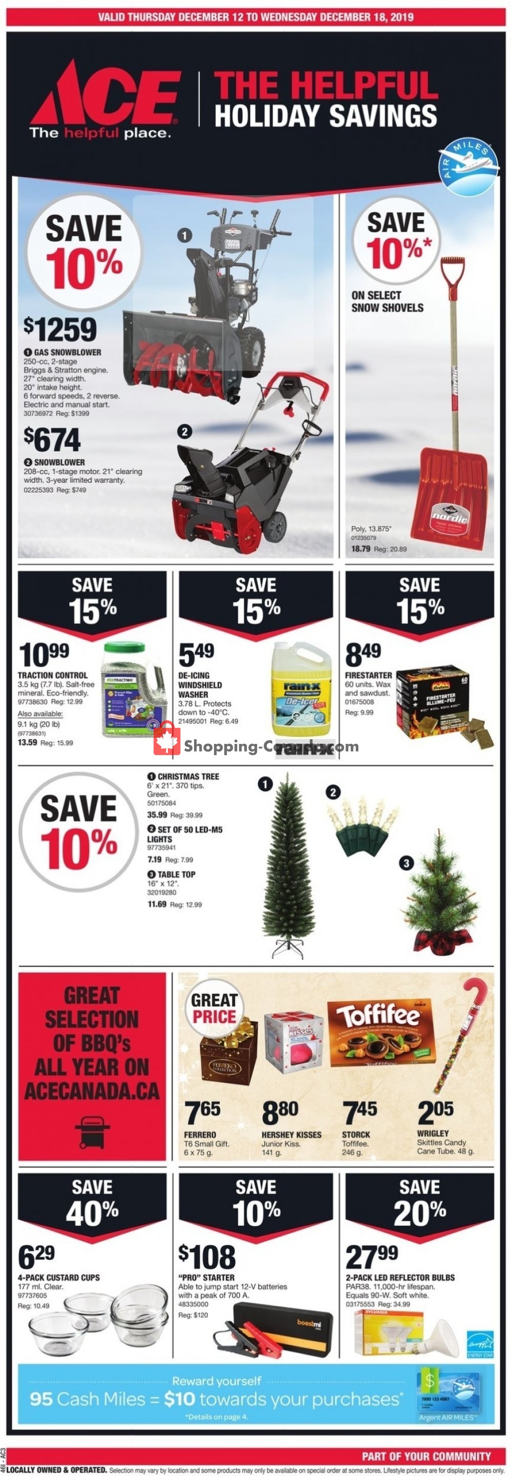Ace Hardware Canada, flyer (Holiday Savings) December 12 December