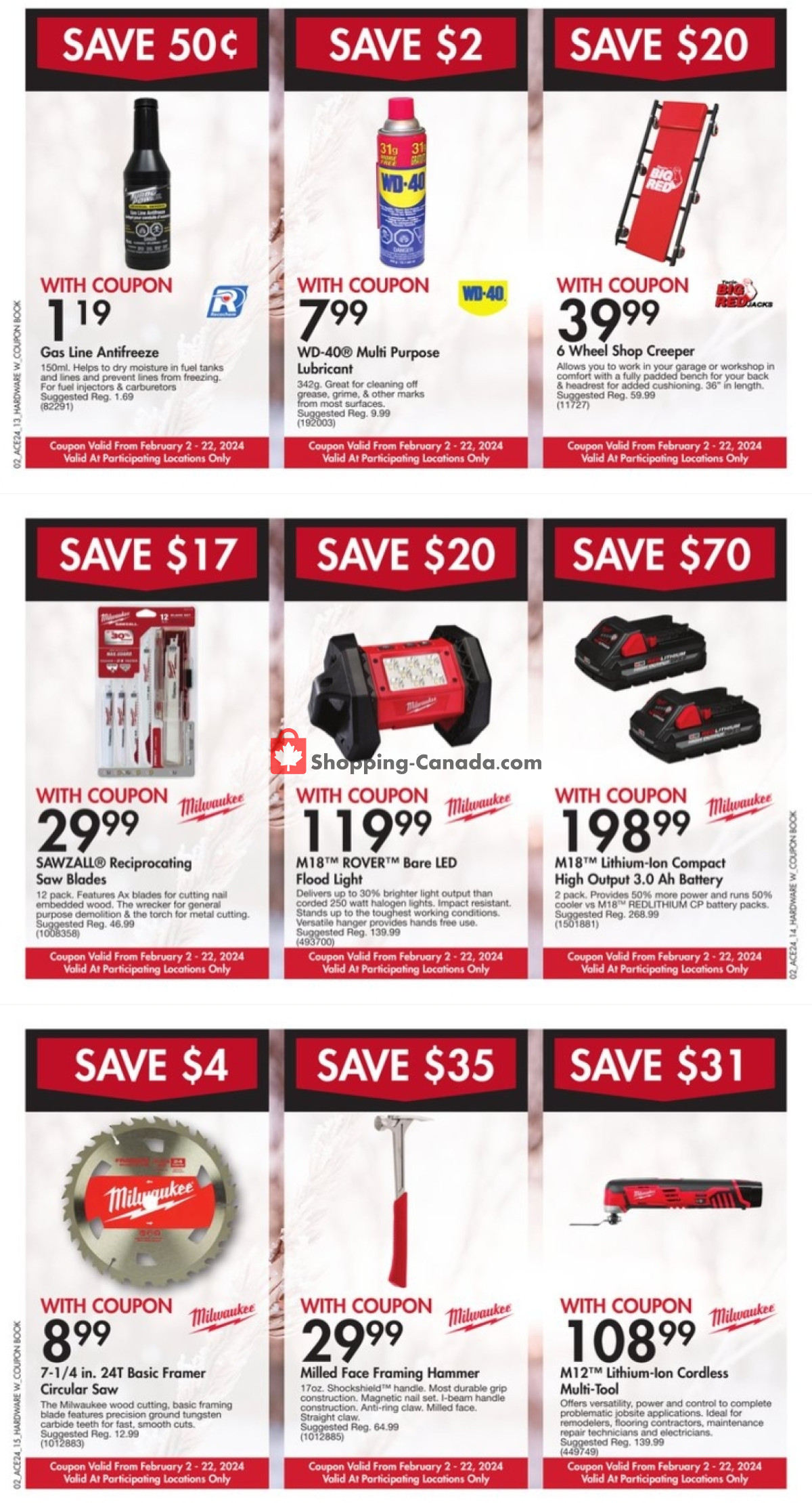 Ace Hardware flyer from Friday February 2, 2024 to Thursday February 22, 2024 - page 5