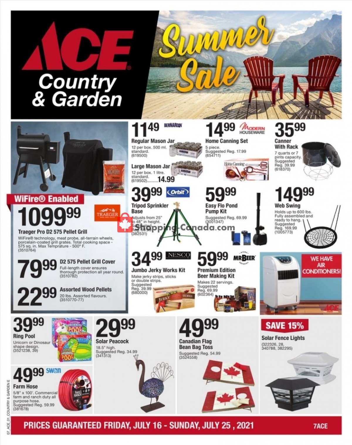 Ace Hardware Canada Flyer Summer Sale July 16 July 25 2021 Shopping Canada