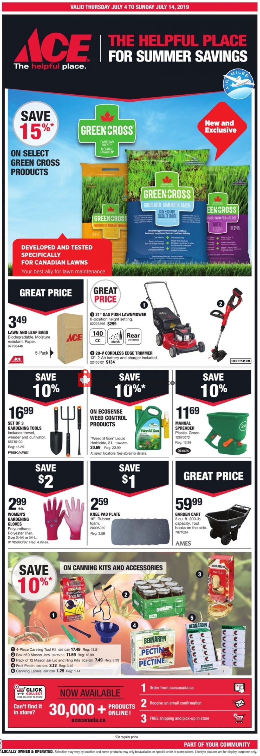 Ace Hardware Canada, flyer (Summer Savings) July 4 July 14, 2019