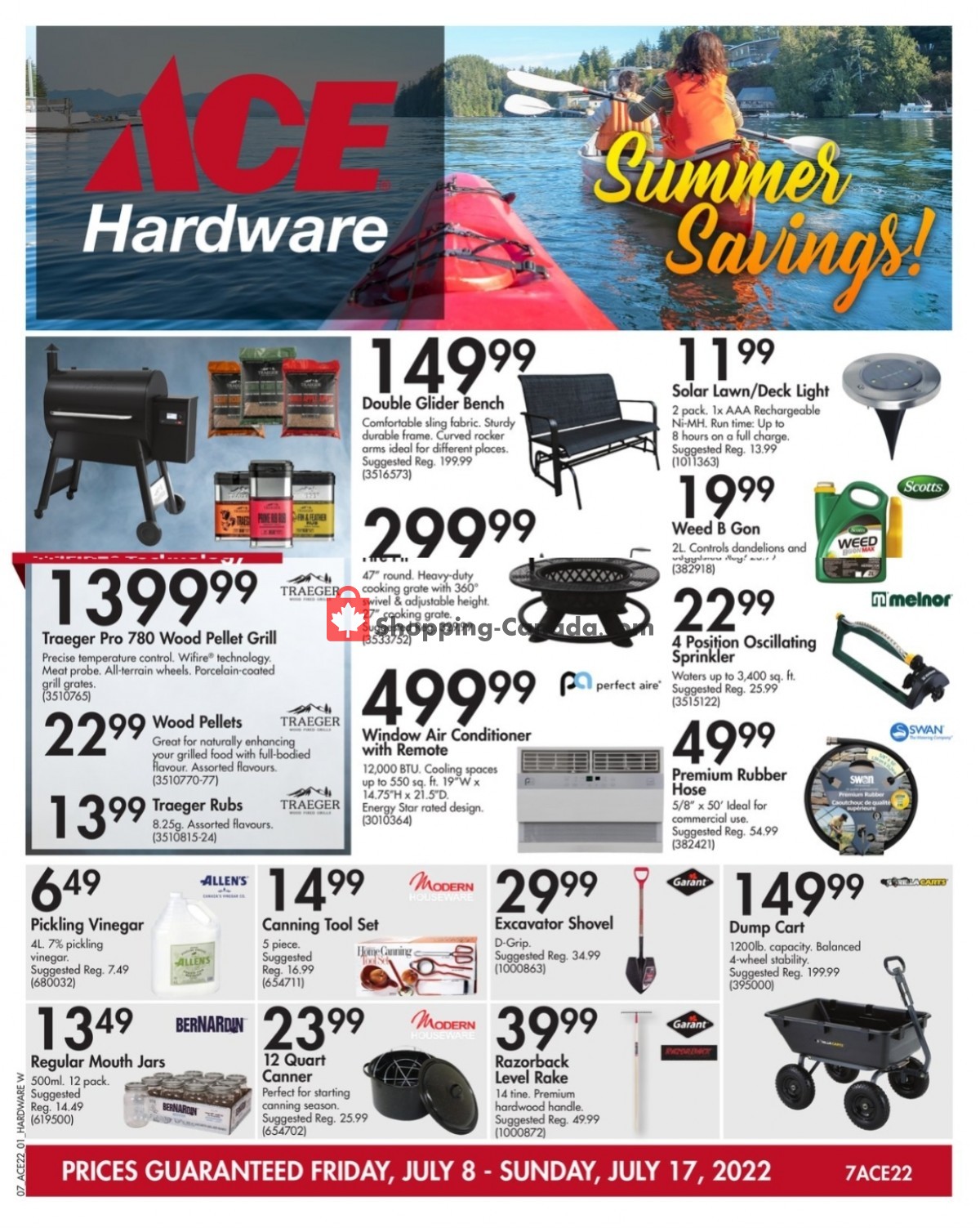 Ace Hardware Canada, flyer (Summer Savings) July 8 July 17, 2022