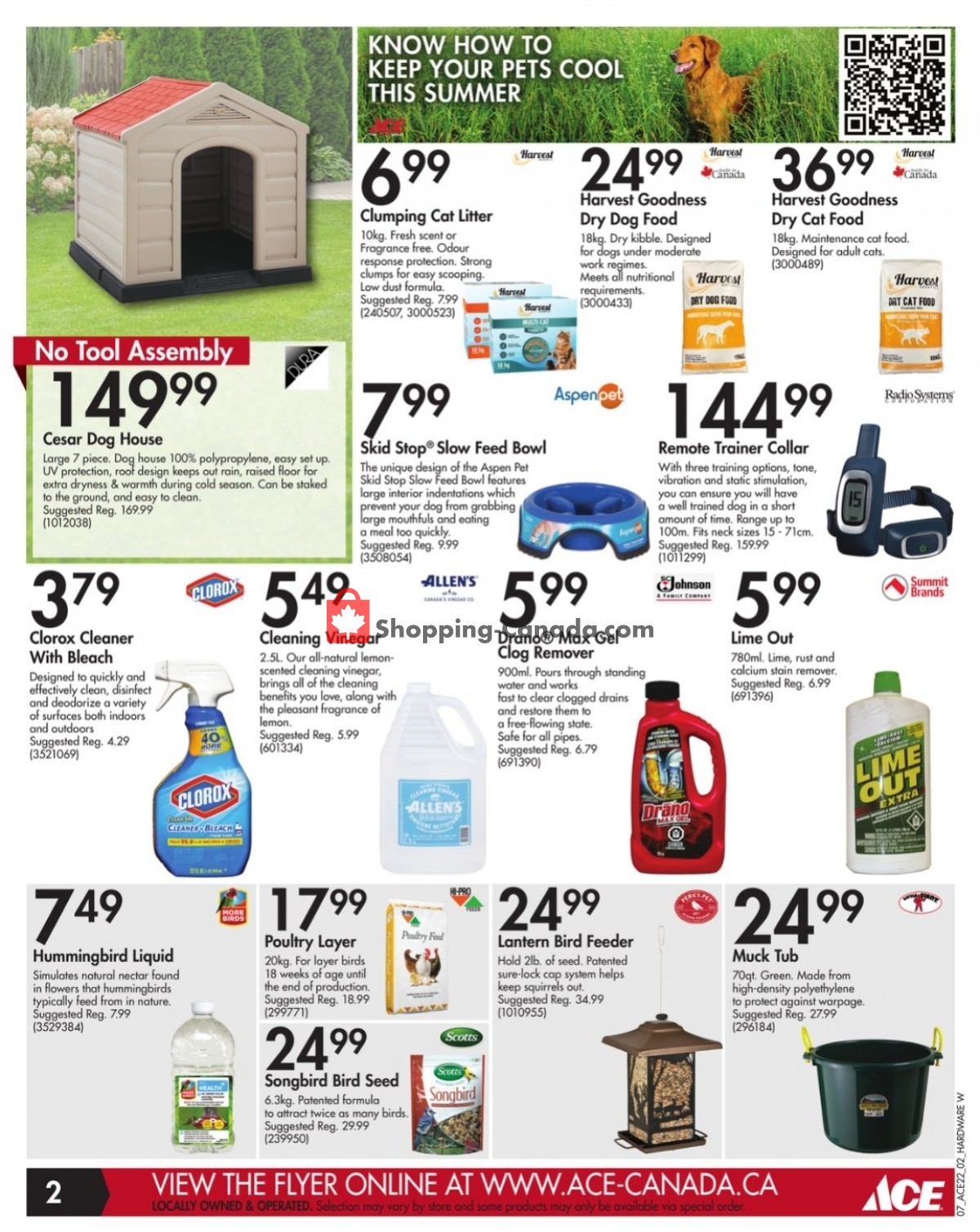Ace Hardware Canada, flyer (Summer Savings) July 8 July 17, 2022