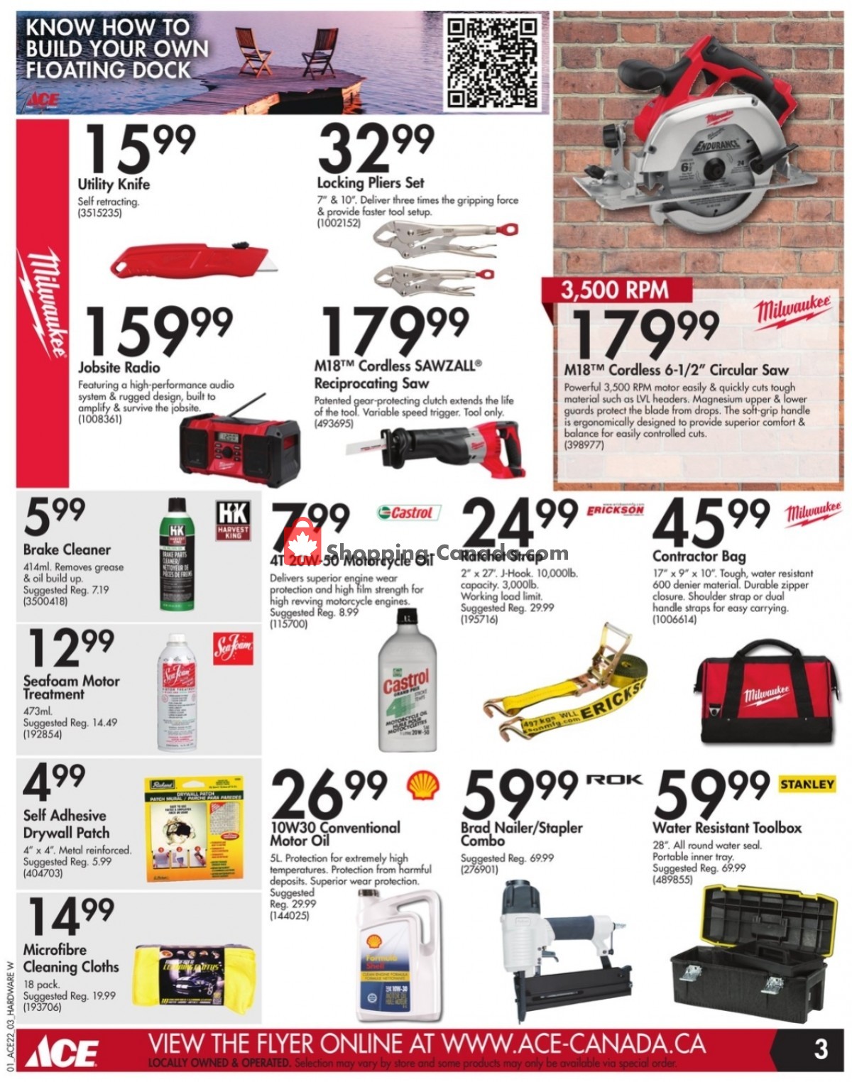 Ace Hardware Canada, flyer (Summer Savings) July 8 July 17, 2022