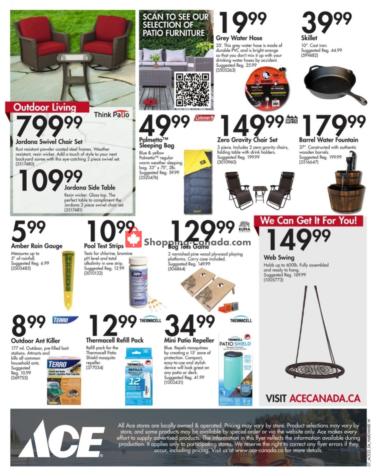 Ace Hardware Canada, flyer (Summer Savings) July 8 July 17, 2022