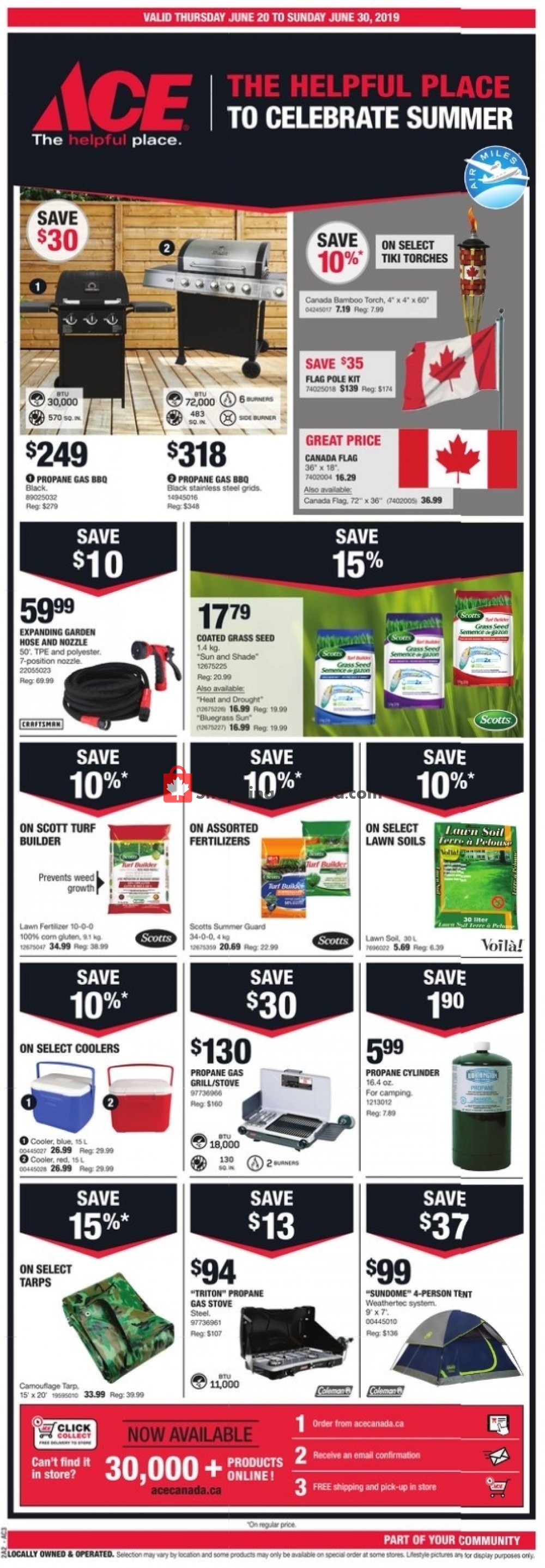 Ace Hardware Canada, flyer (The Helpful Place To Celebrate Summer
