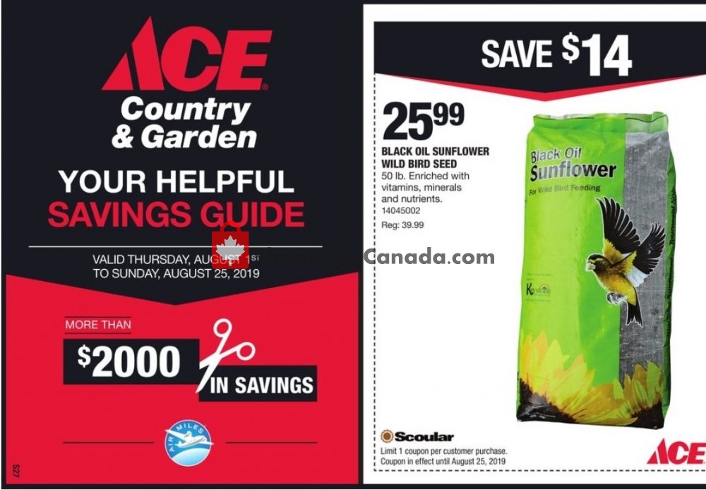 Ace Hardware flyer from Thursday August 1, 2019 to Sunday August 25, 2019 - page 1