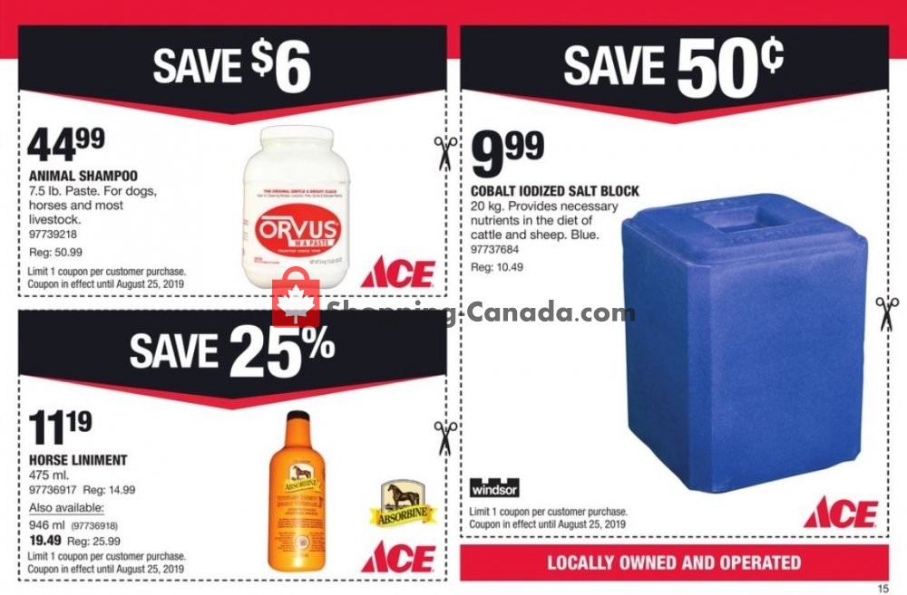 Ace Hardware flyer from Thursday August 1, 2019 to Sunday August 25, 2019 - page 15