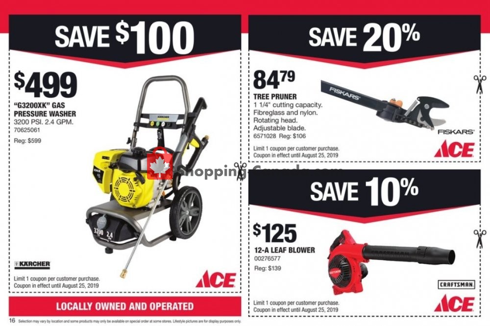 Ace Hardware flyer from Thursday August 1, 2019 to Sunday August 25, 2019 - page 16