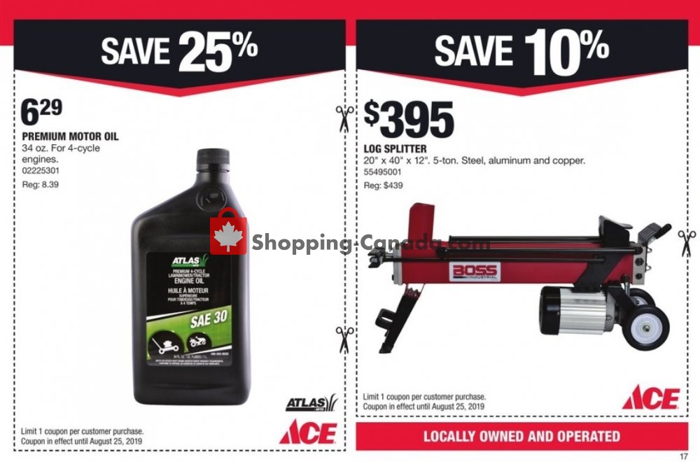 Ace Hardware flyer from Thursday August 1, 2019 to Sunday August 25, 2019 - page 17