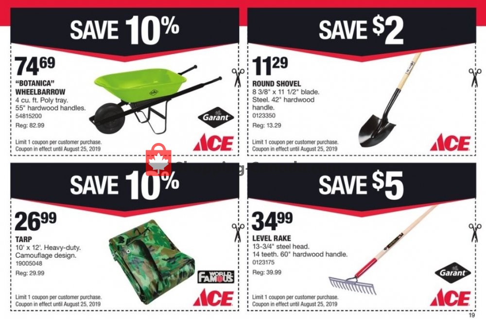 Ace Hardware flyer from Thursday August 1, 2019 to Sunday August 25, 2019 - page 19
