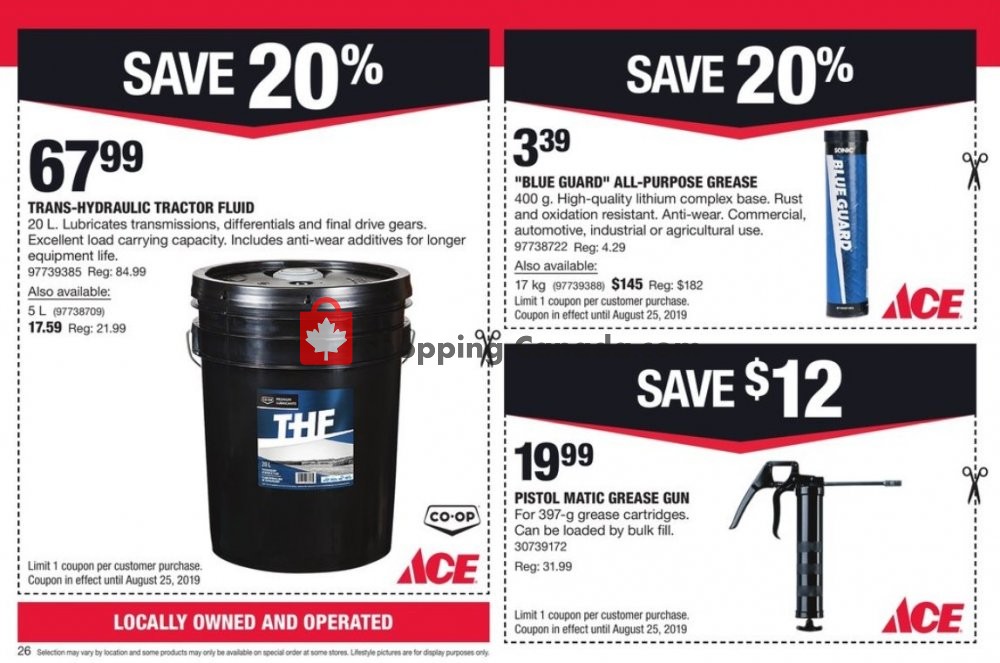 Ace Hardware flyer from Thursday August 1, 2019 to Sunday August 25, 2019 - page 26