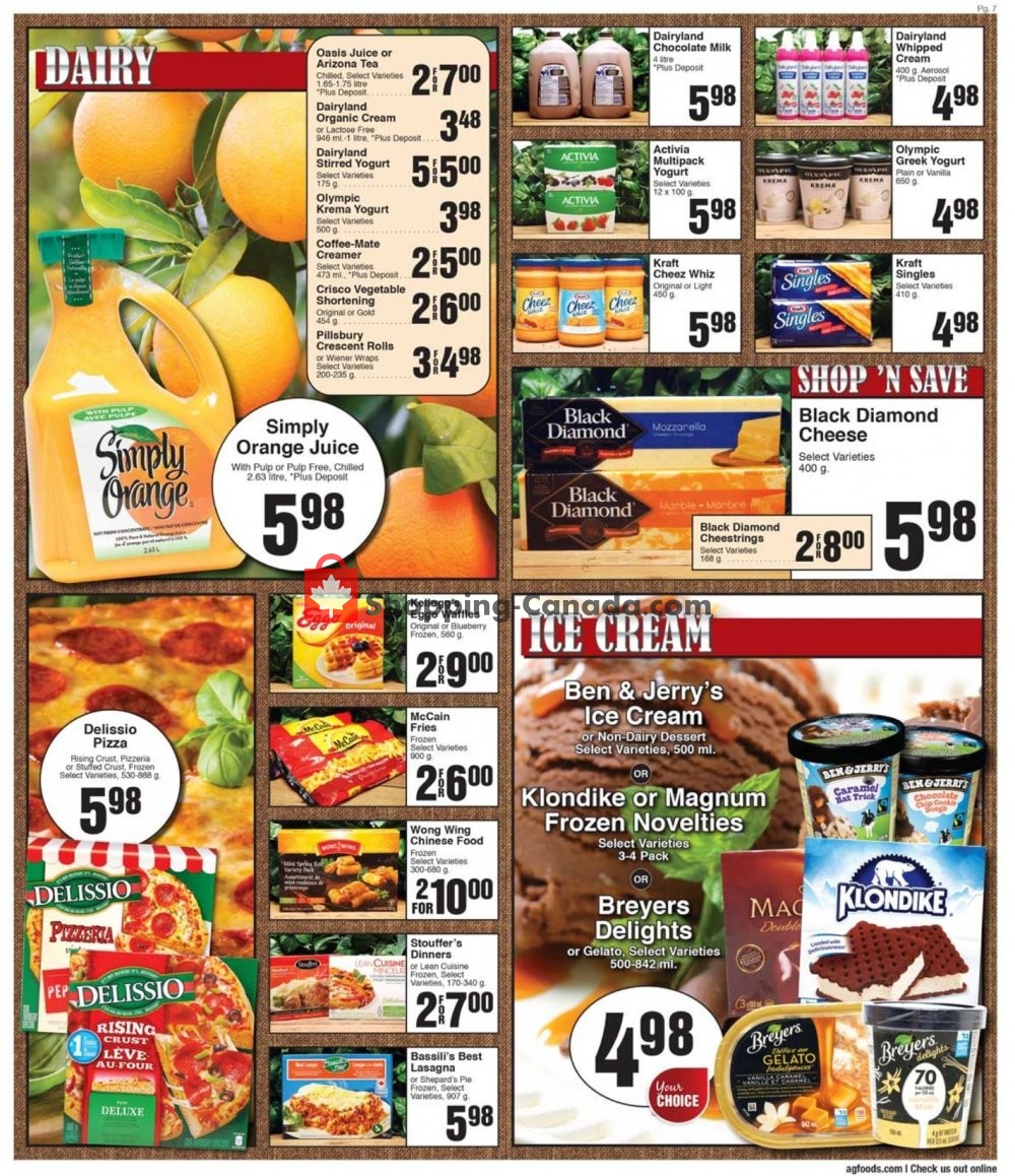 AG Foods Canada, flyer (Celebrate Food Cut Knife SK) March 29