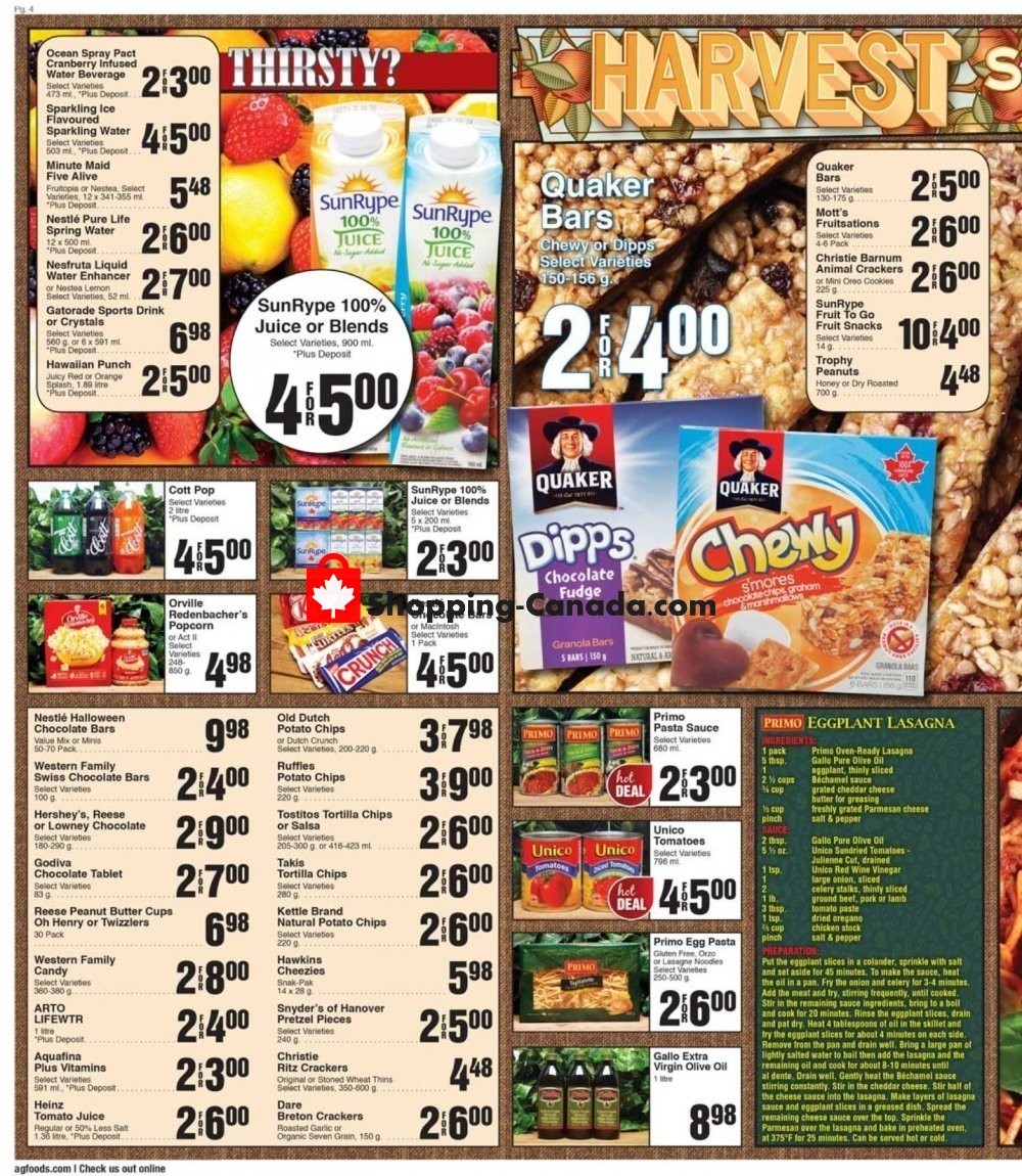AG Foods flyer from Sunday October 7, 2018 to Saturday October 13, 2018 - page 4