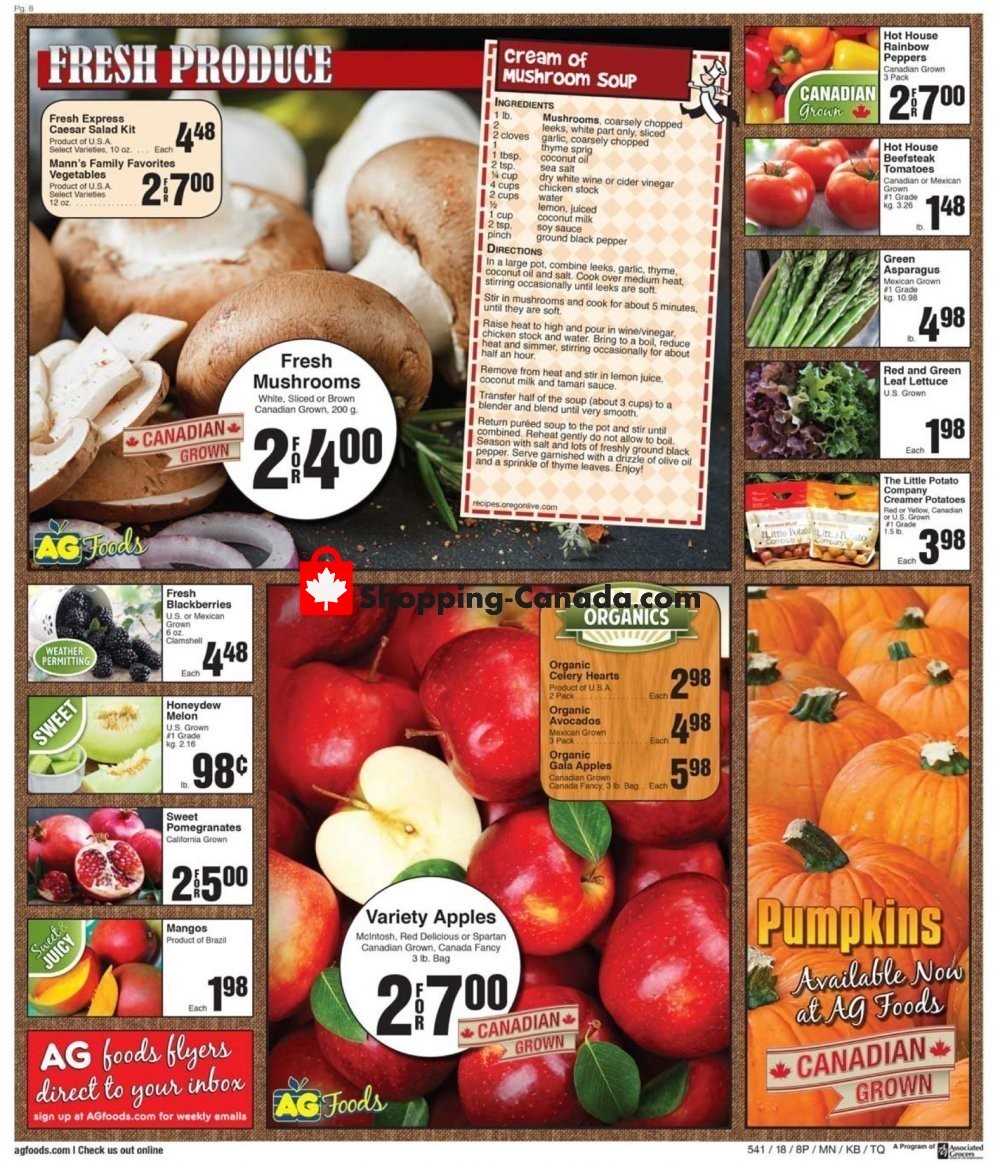 AG Foods flyer from Sunday October 7, 2018 to Saturday October 13, 2018 - page 8
