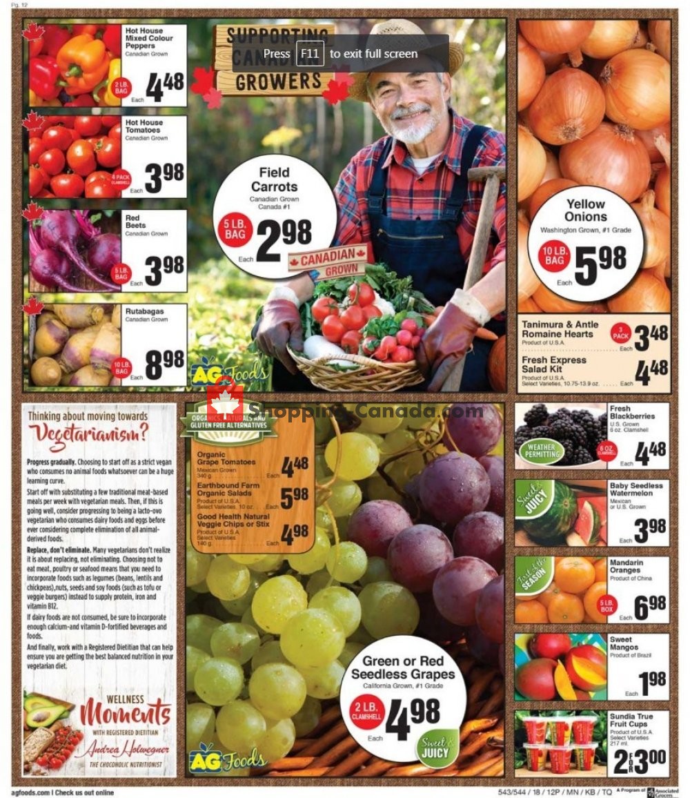 AG Foods flyer from Friday October 19, 2018 to Thursday November 1, 2018 - page 12
