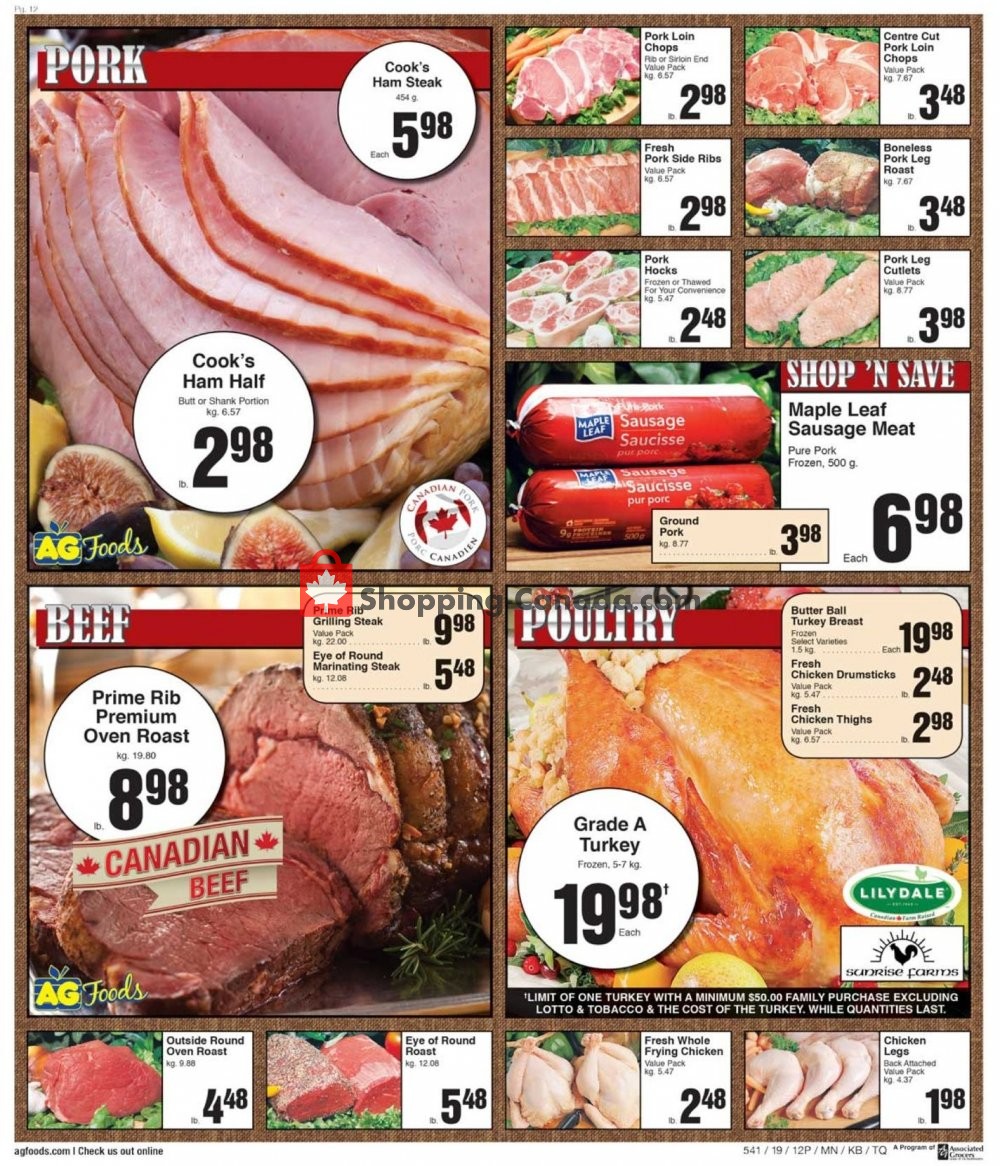 AG Foods flyer from Sunday October 6, 2019 to Saturday October 12, 2019 - page 12