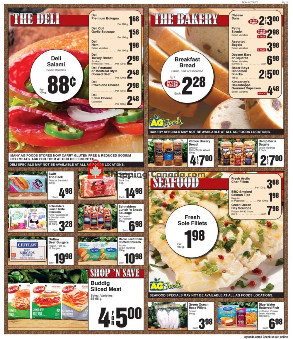 Flyer and weekly ads AG Foods Canada Market Street Vulcan from