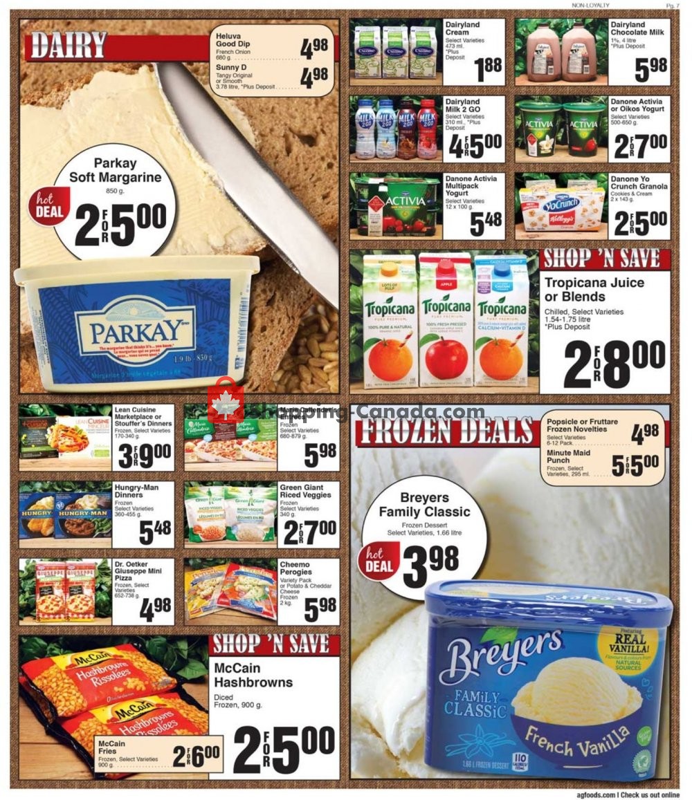 AG Foods Canada, flyer Market Street Vulcan September 10 September