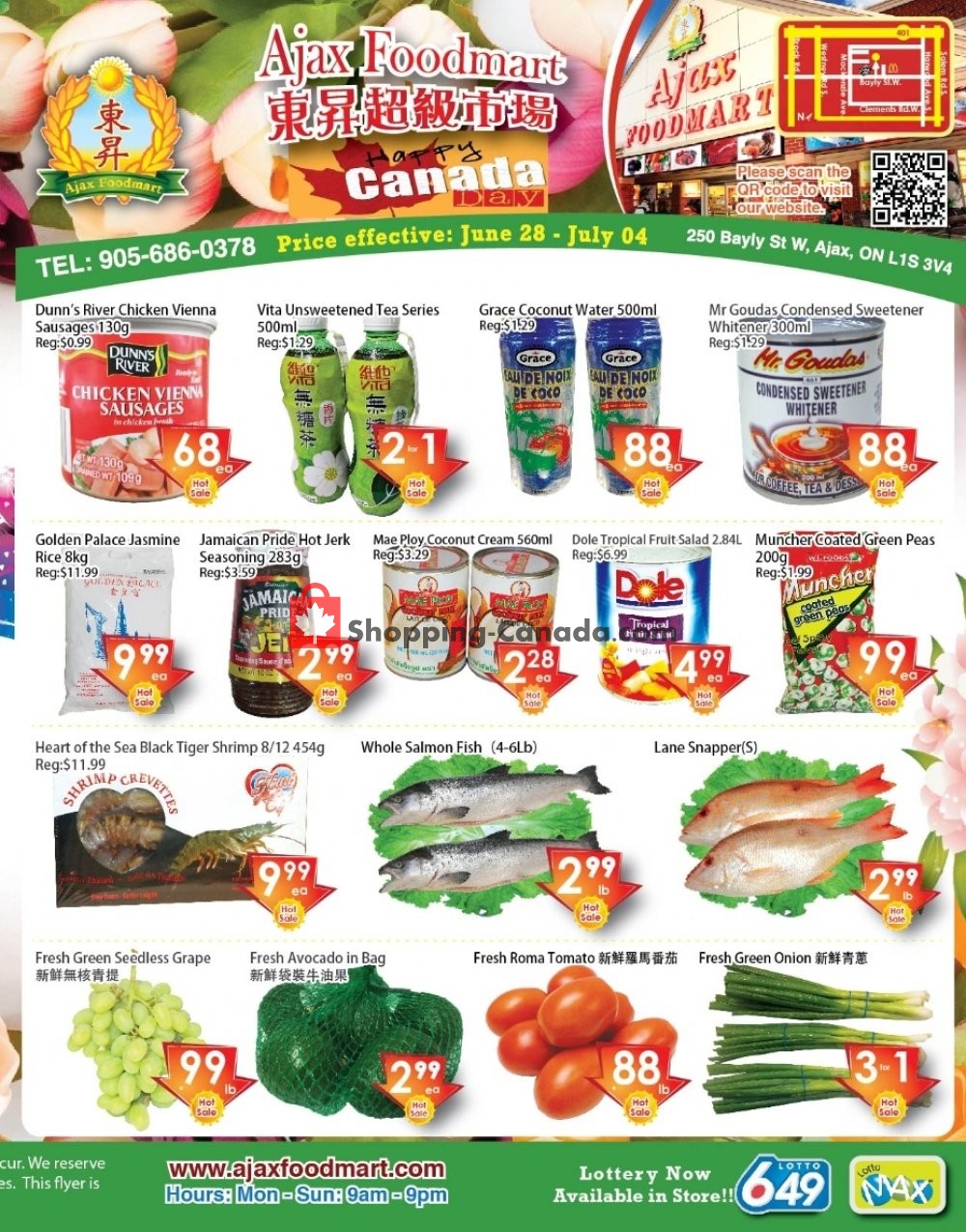 Ajax Foodmart flyer from Friday June 28, 2019 to Thursday July 4, 2019 - page 1