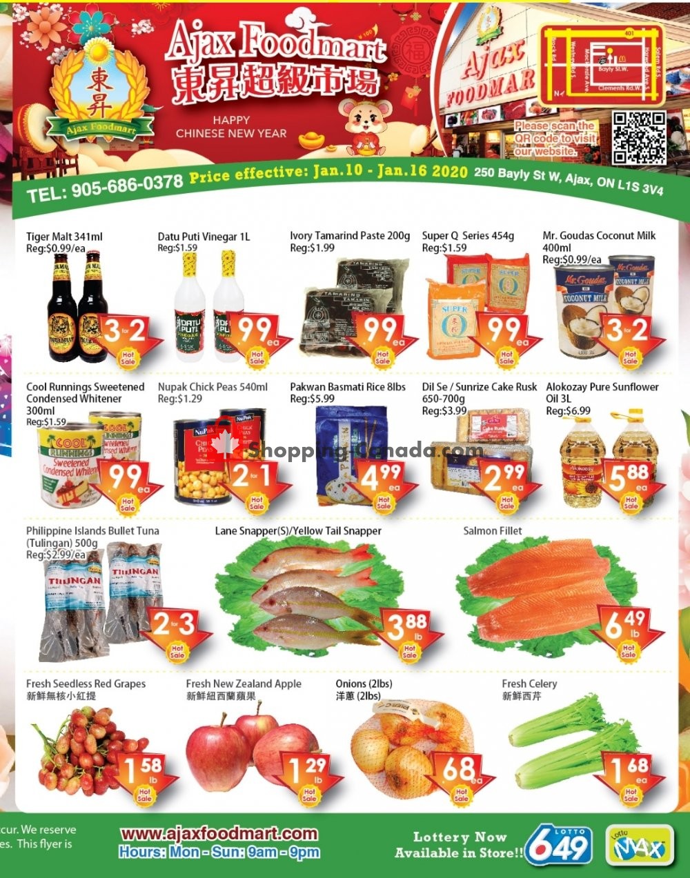 Ajax Foodmart flyer from Friday January 10, 2020 to Thursday January 16, 2020 - page 1