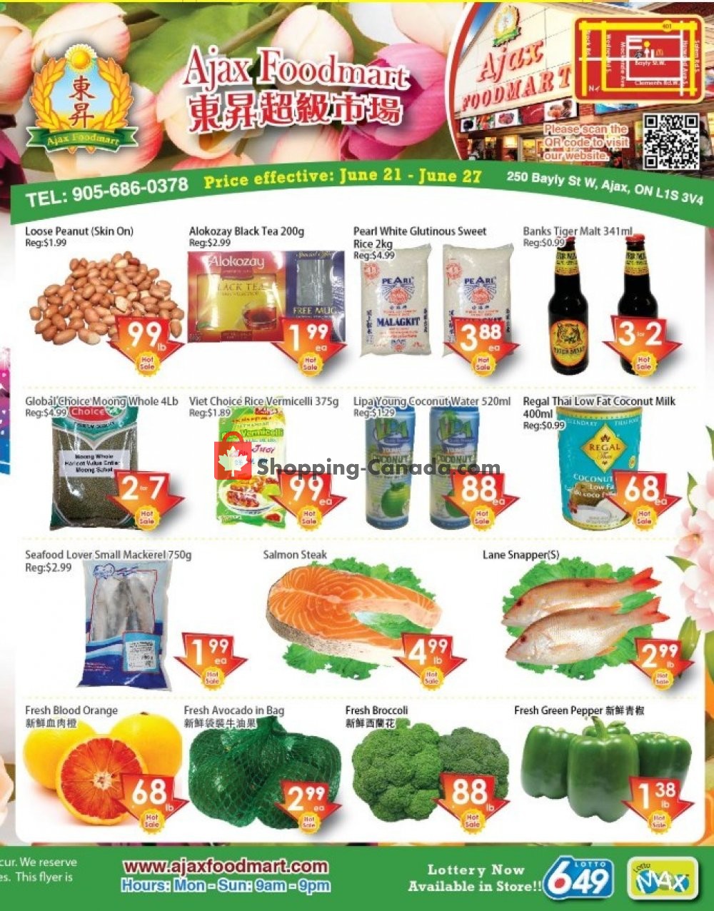 Ajax Foodmart flyer from Friday June 21, 2019 to Thursday June 27, 2019 - page 1