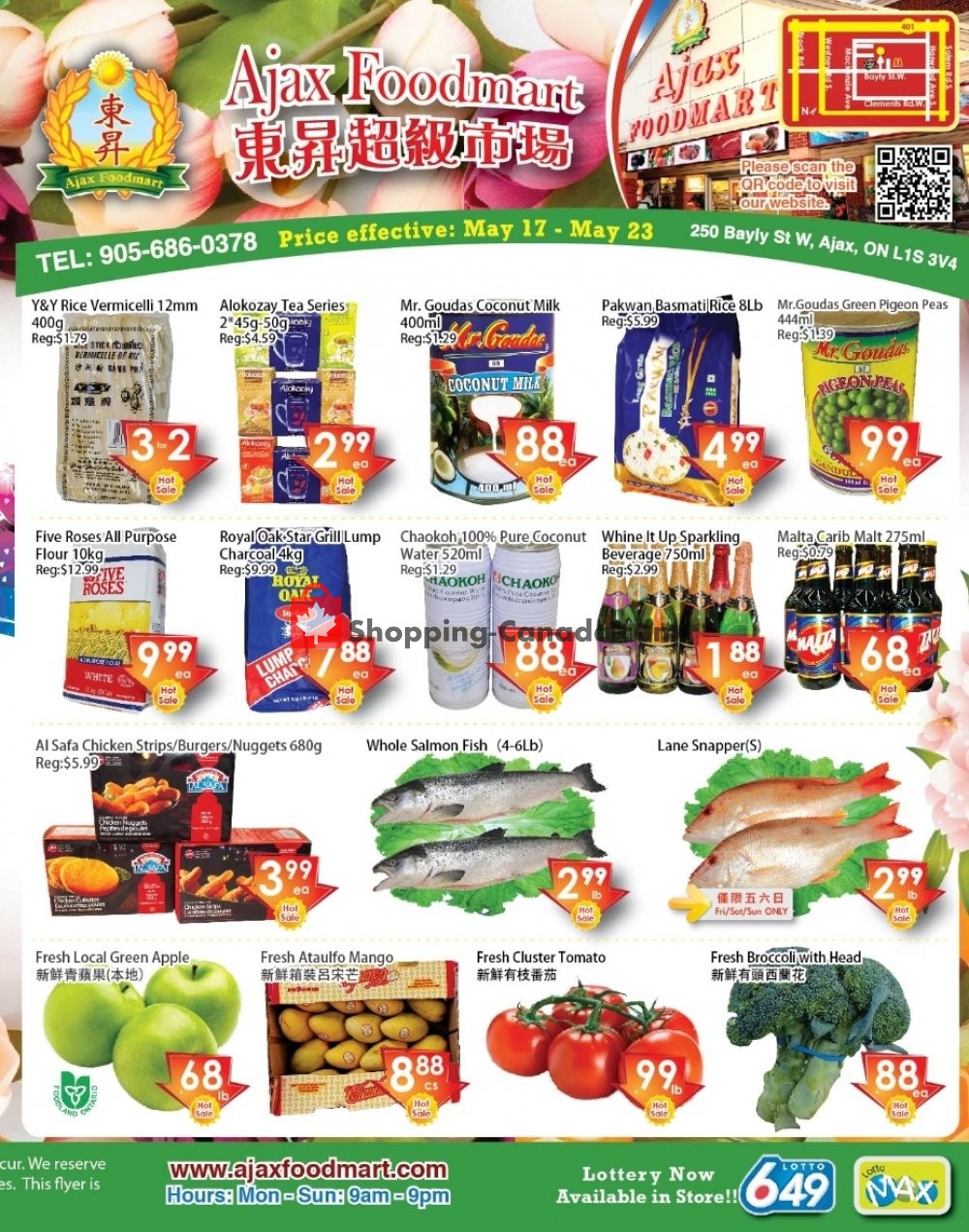 Ajax Foodmart flyer from Friday May 17, 2019 to Thursday May 23, 2019 - page 1