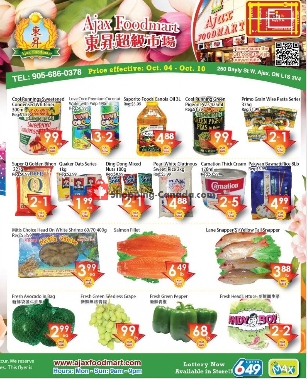 Ajax Foodmart flyer from Friday October 4, 2019 to Thursday October 10, 2019 - page 1