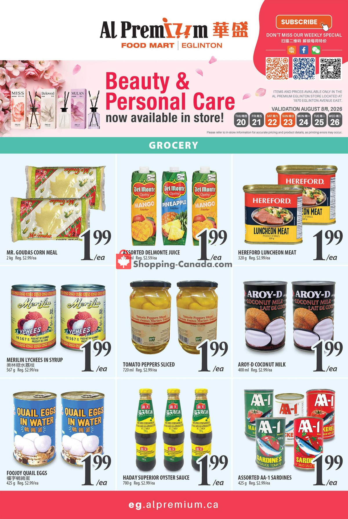 Al Premium Food Mart flyer from Friday August 21, 2026 to Thursday August 27, 2026 - page 4
