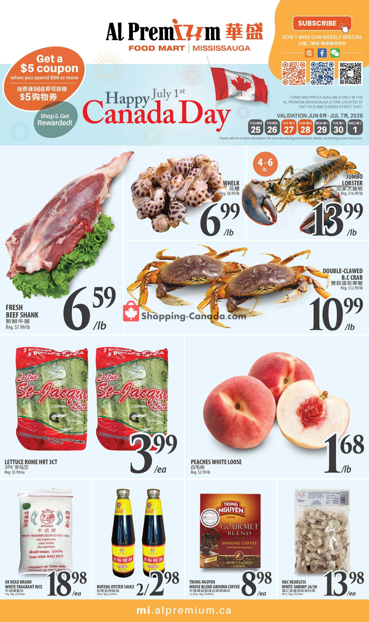 Al Premium Food Mart flyer from Sunday June 21, 2026 to Saturday June 27, 2026 - page 1