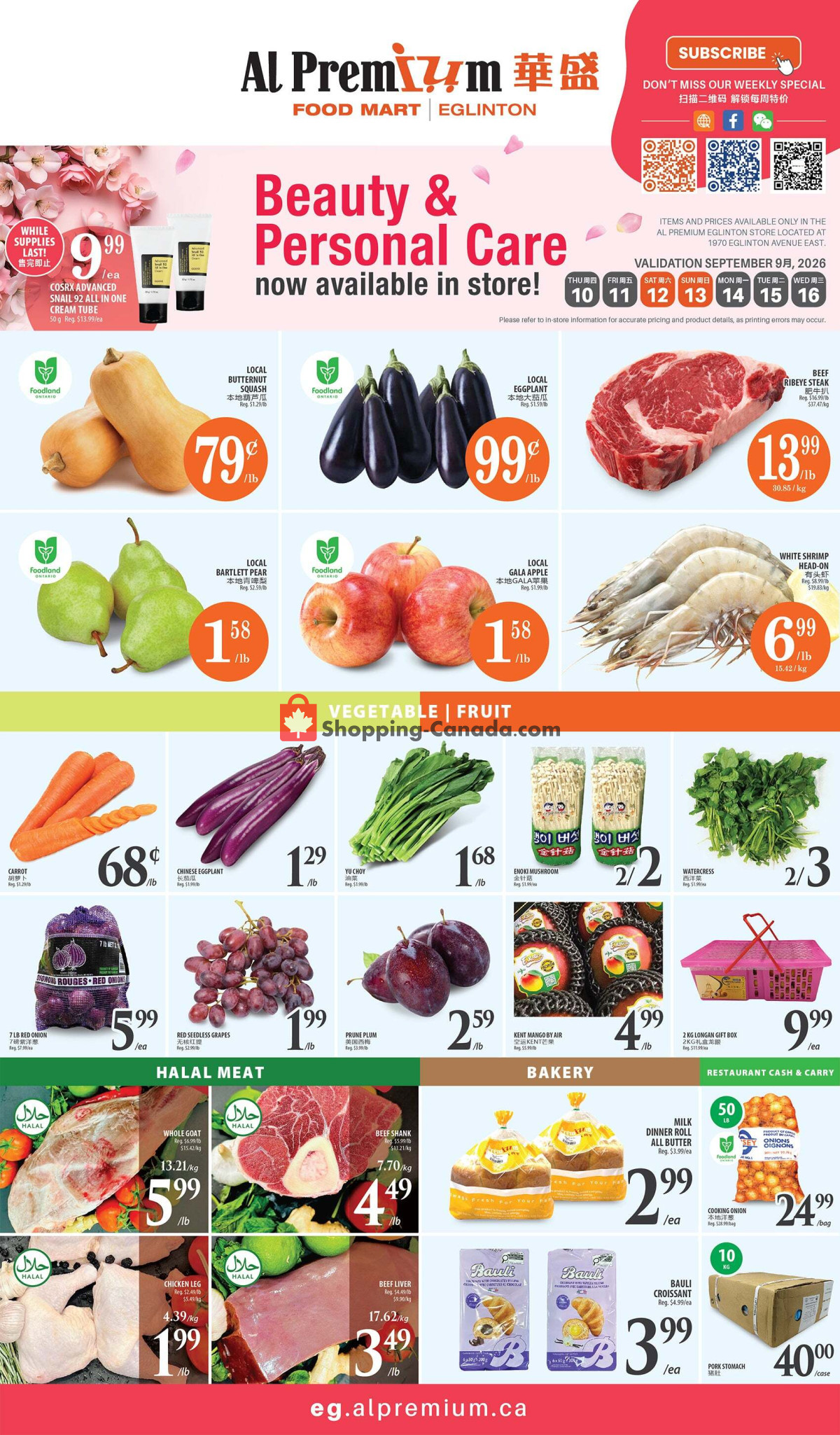 Al Premium Food Mart flyer from Tuesday September 1, 2026 to Wednesday September 9, 2026 - page 1