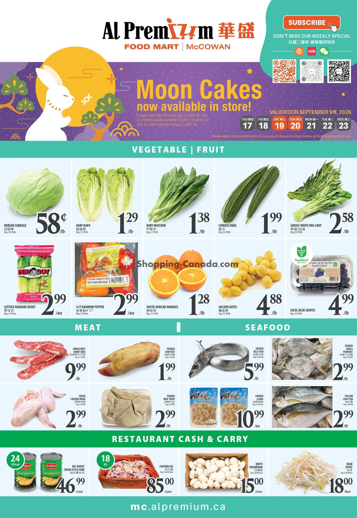 Al Premium Food Mart flyer from Thursday September 17, 2026 to Wednesday September 23, 2026 - page 2