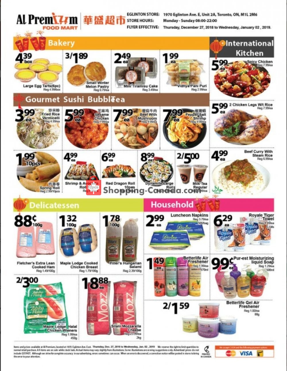 Al Premium Food Mart flyer from Thursday December 27, 2018 to Wednesday January 2, 2019 - page 1