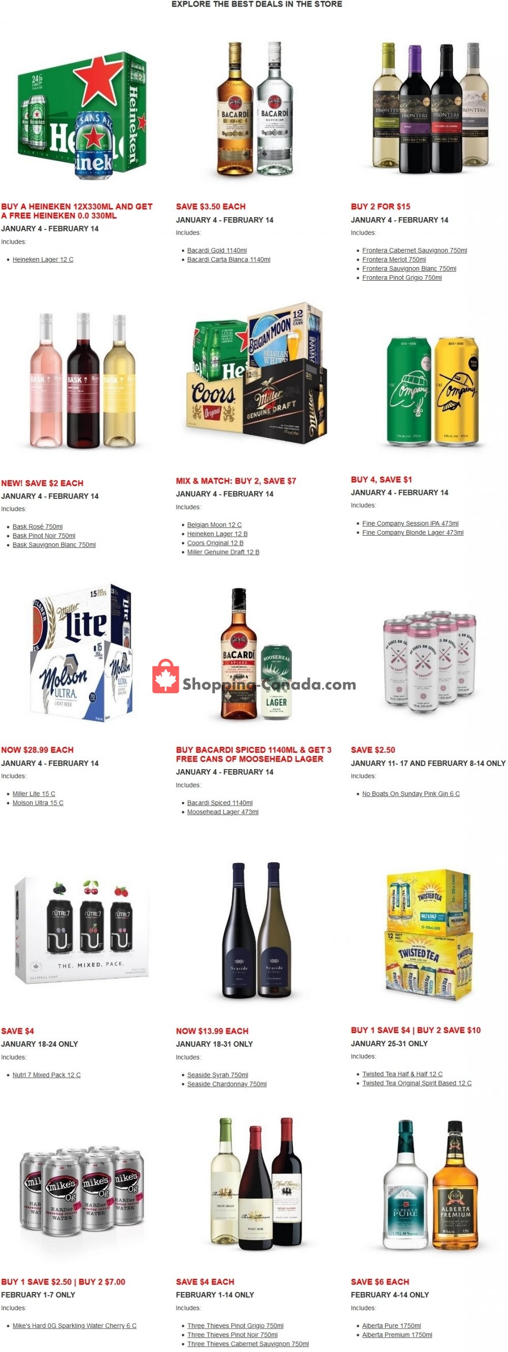 Alcool NB Liquor Canada, flyer (Explore The Best Deals) January 4