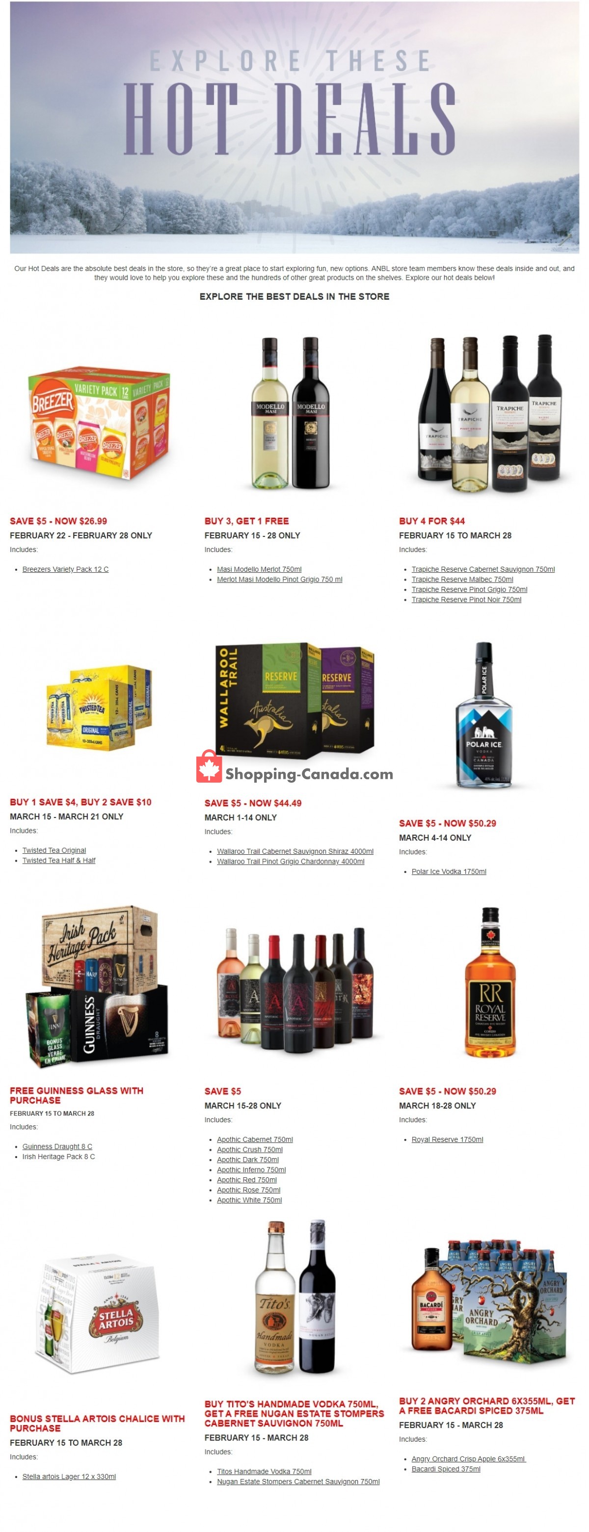 Alcool NB Liquor flyer from Monday February 15, 2021 to Sunday February 28, 2021 - page 1