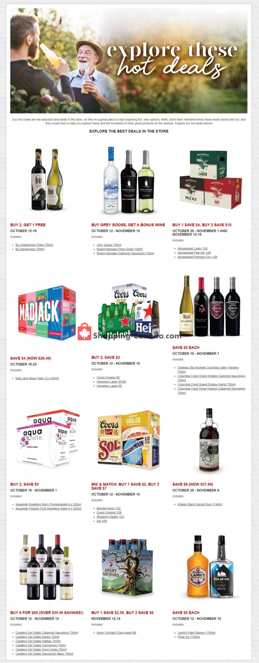 Alcool NB Liquor flyer from Monday October 12, 2020 to Sunday October 18, 2020 - page 1